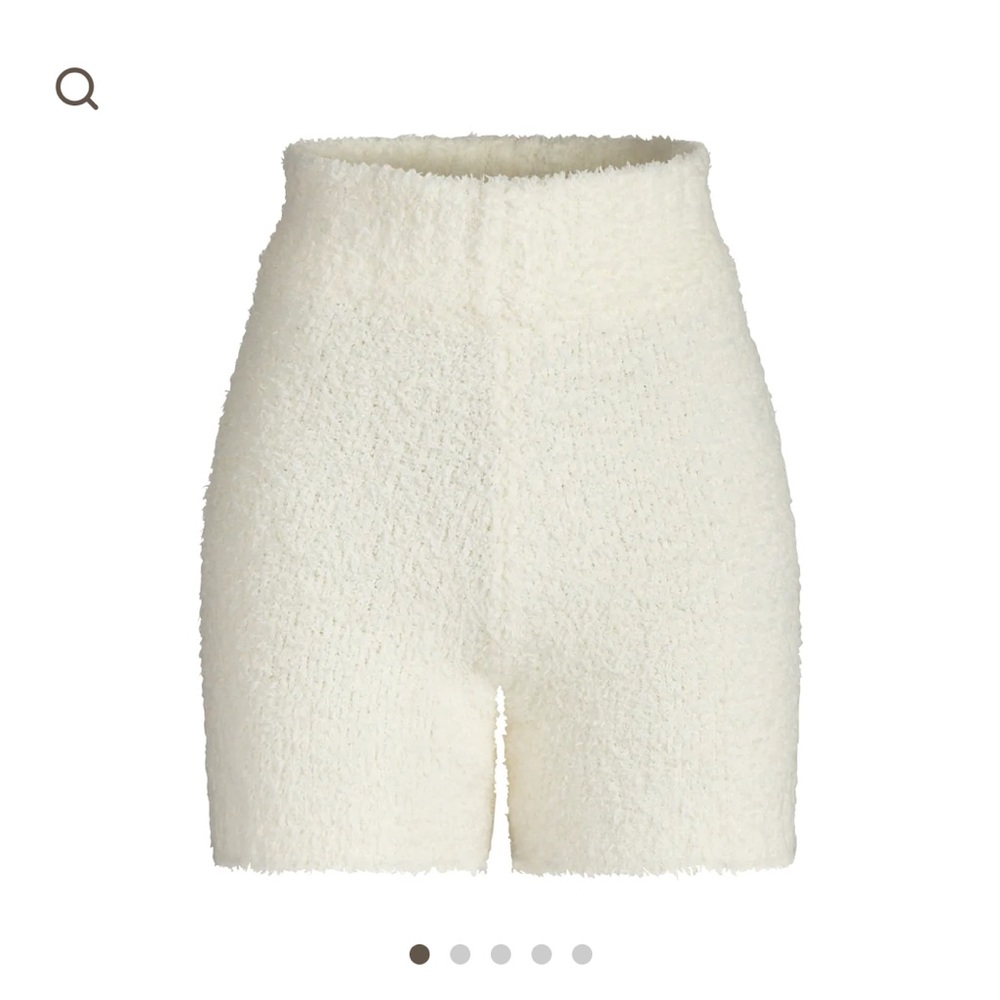 Skims cozy knit short in bone color size s/m
